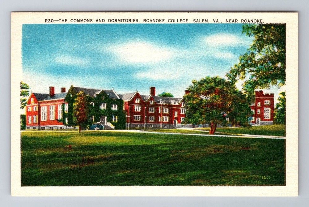 Salem VA-Virginia, Commons And Dormitories, Roanoke College, Vintage Postcard