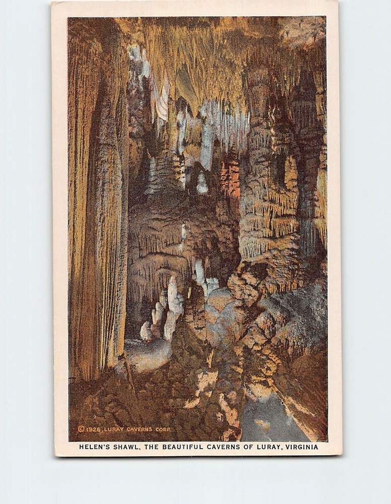Postcard Helens Shawl The Beautiful Caverns Of Luray Virginia USA