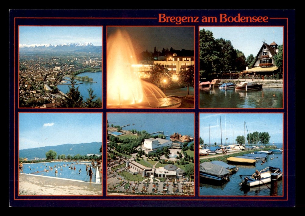 Postcard Festival City BREGENZ on Lake Constance Vorarlberg Austria