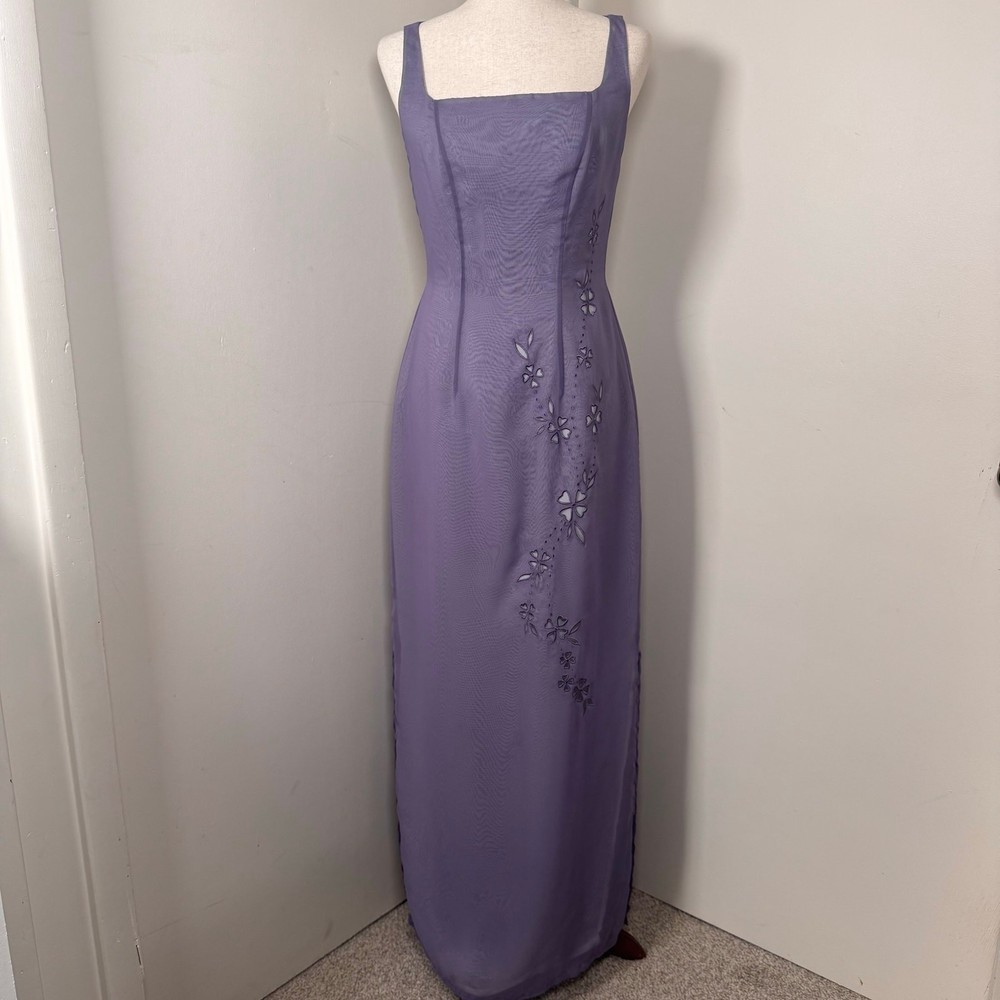 VTG Women's Sleeveless Long Dress Formal Datenight Y2K Elegant Size 6 Purple