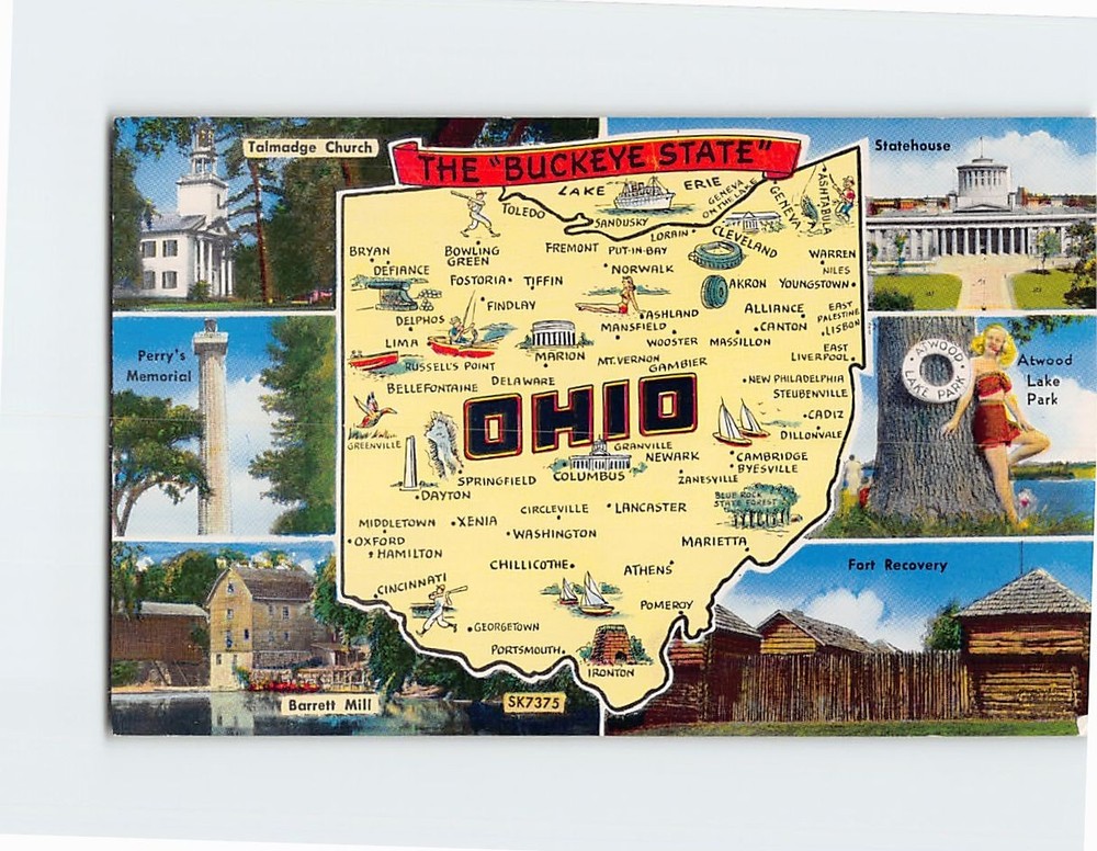 Postcard Famous Places/Landmarks in Ohio USA