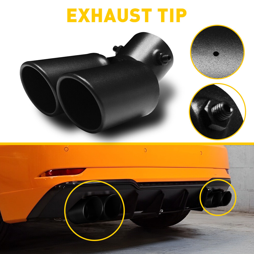 Car Exhaust Pipe Tip Rear Dual Tail Muffler Stainless Adjustable For HONDA CRV