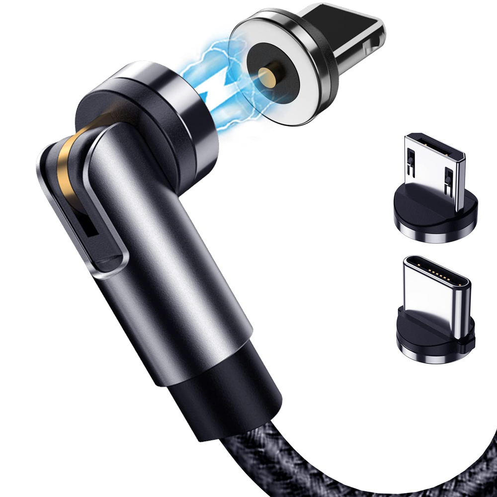 Terasako 5-Pack Magnetic Charging Cable with 540° Rotation 3ft 6ft 10ft Lengths