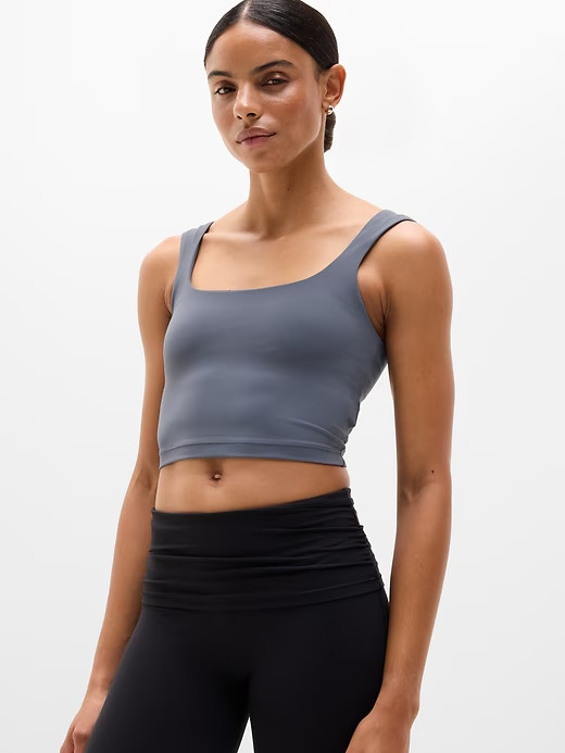 Transcend Square Neck Crop Sports Bra A-C