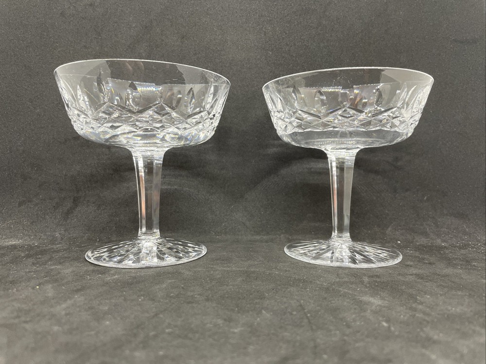 Waterford Lismore Champagne Tall Sherbet Glasses, Set of 2