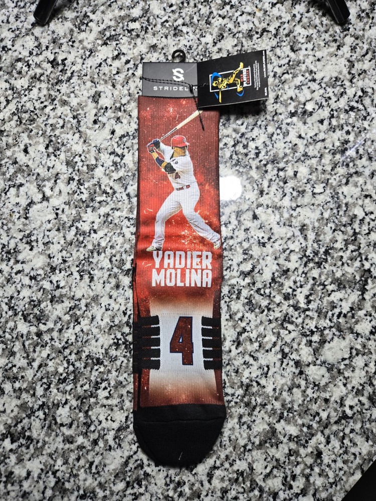 St. Louis Cardinals MLB Yadier Molina Catcher Baseball Socks Large Men's 8-12