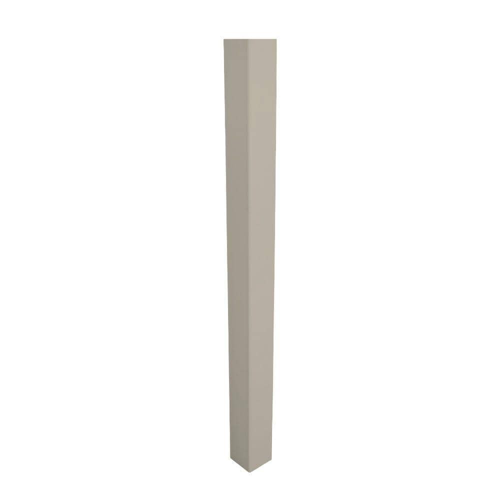4x4x7 Ft Khaki Vinyl Fence Blank Post for Privacy and Style