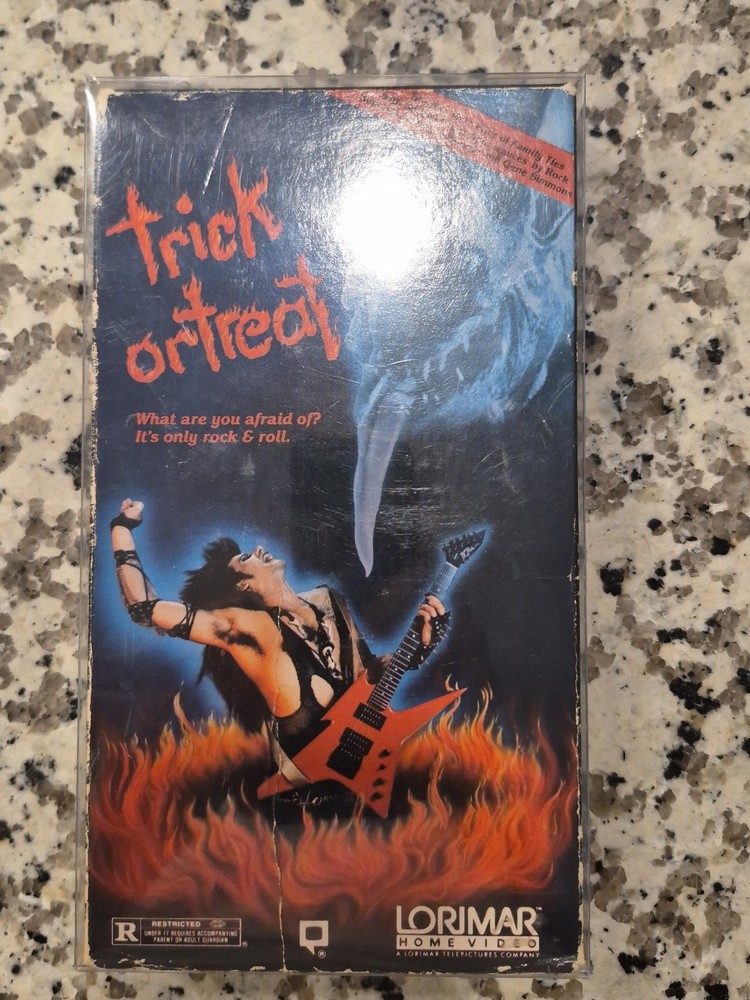 Trick or Treat VHS 1986 Horror Gene Simmons Ozzy Lorimar Orange Tape Amazing🔥🎃