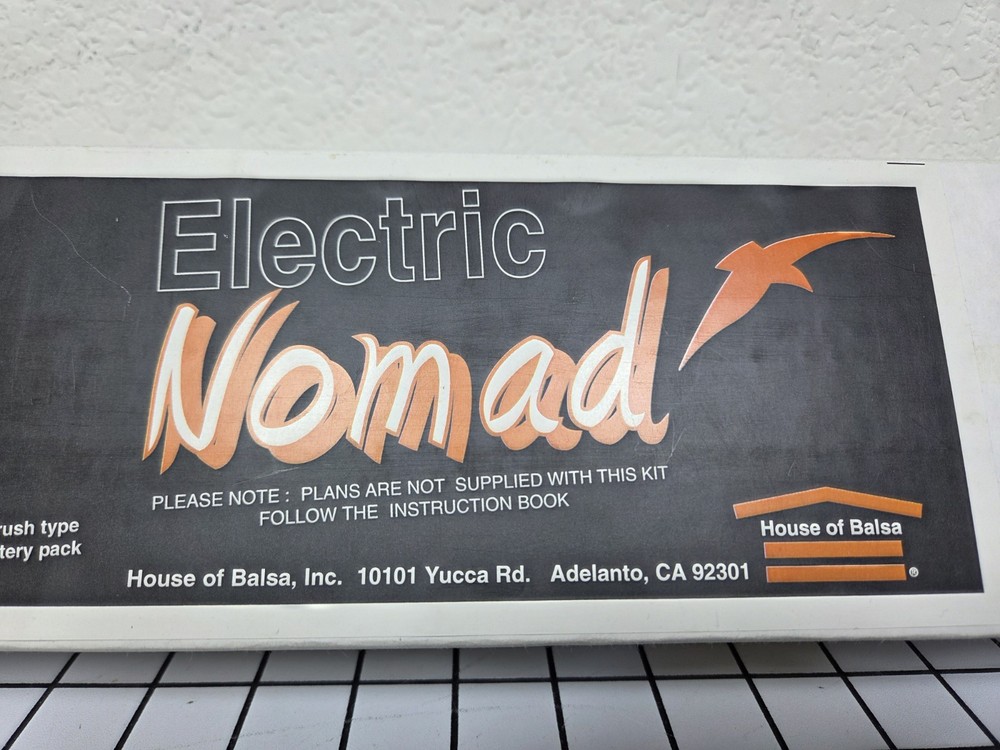 House Of Balsa Kit #K-73 -Electric NOMAD R/C Balsa Plane - WS: 46 1/2