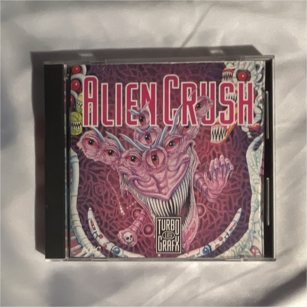 Alien Crush - TurboGrafx-16  Case, HuCard and manual