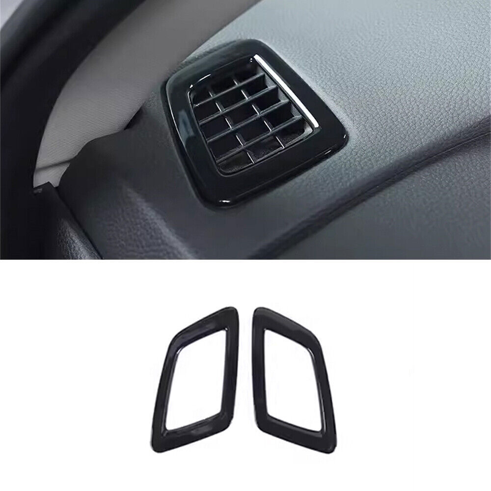 Dashboard L&R Air Outlet Vent Cover 2* For Honda CR-V CRV 2023-2024 Bright Black