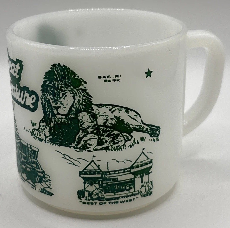 80’s Vintage Federal Milk Glass Great Adventure Mug
