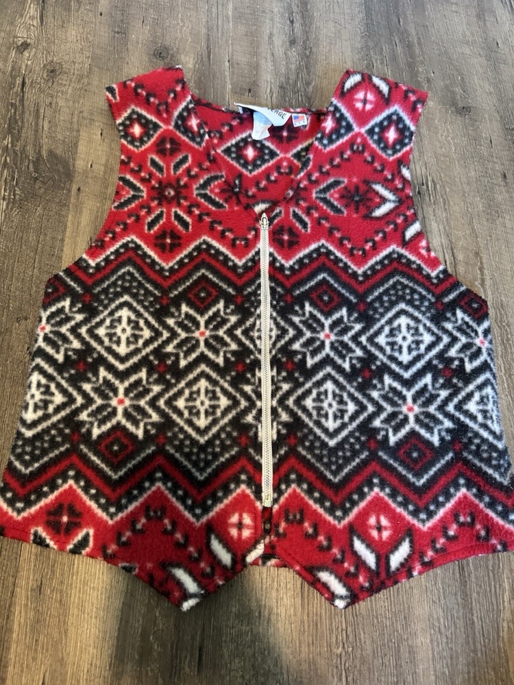 Vintage Tapestry Christmas Vest Women’s Size Medium (8)