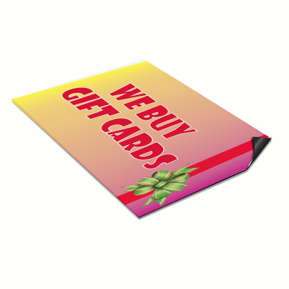Car Magnet Set of 2 We Buy Gift Cards Advertising Printing B Industrial Sign