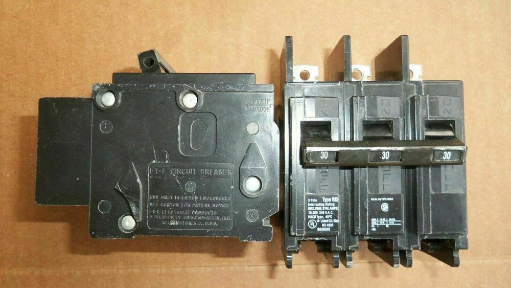 NEW ITE Siemens BQ BQ3B030 3 Pole 30 Amp 240V Bolt On Circuit Breaker NTO