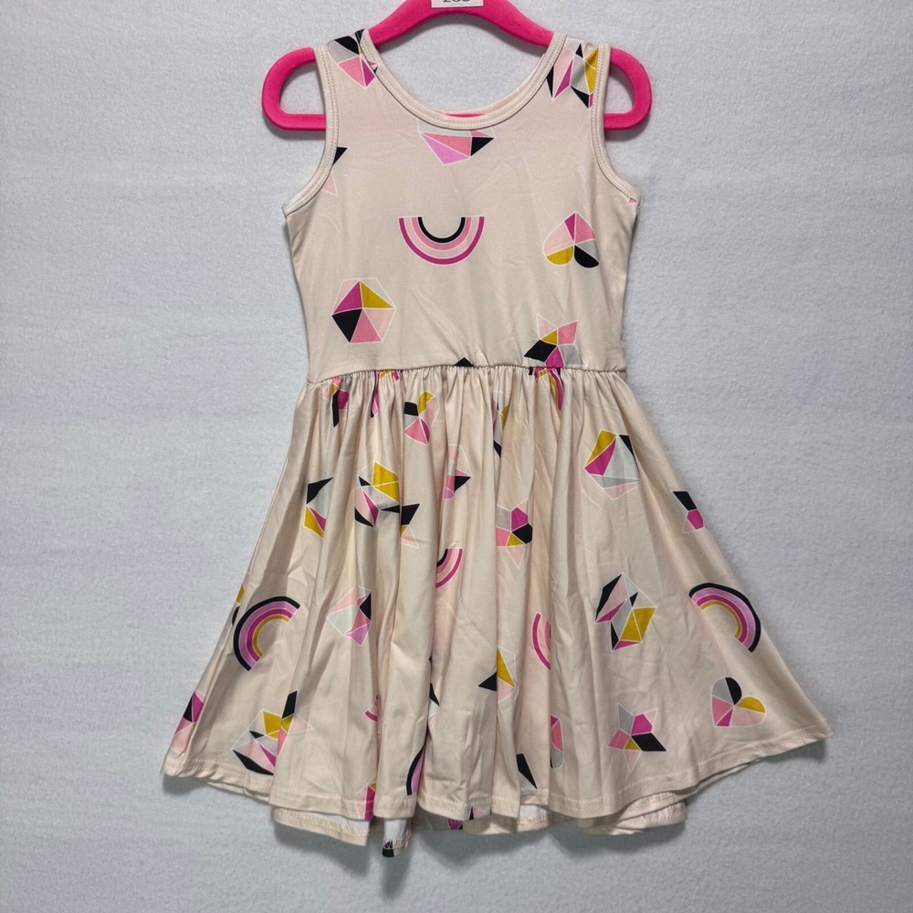 DotDotSmile Girls Size 3/4 Rainbow Multi Color Tank Dress NWT