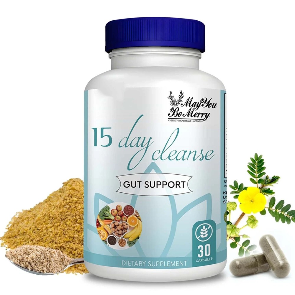 15 Day Cleanse - Gut and Colon Support, Advanced Formula Fiber, Detox, Non-GMO