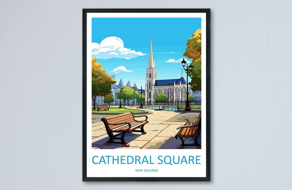 Cathedral Square Travel Print Wall Art Cathedral Square Wall Hanging Home Dcor