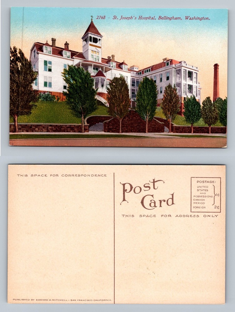 Bellingham, WA-Washington, St Joseph’s Hospital Old Vintage Postcard