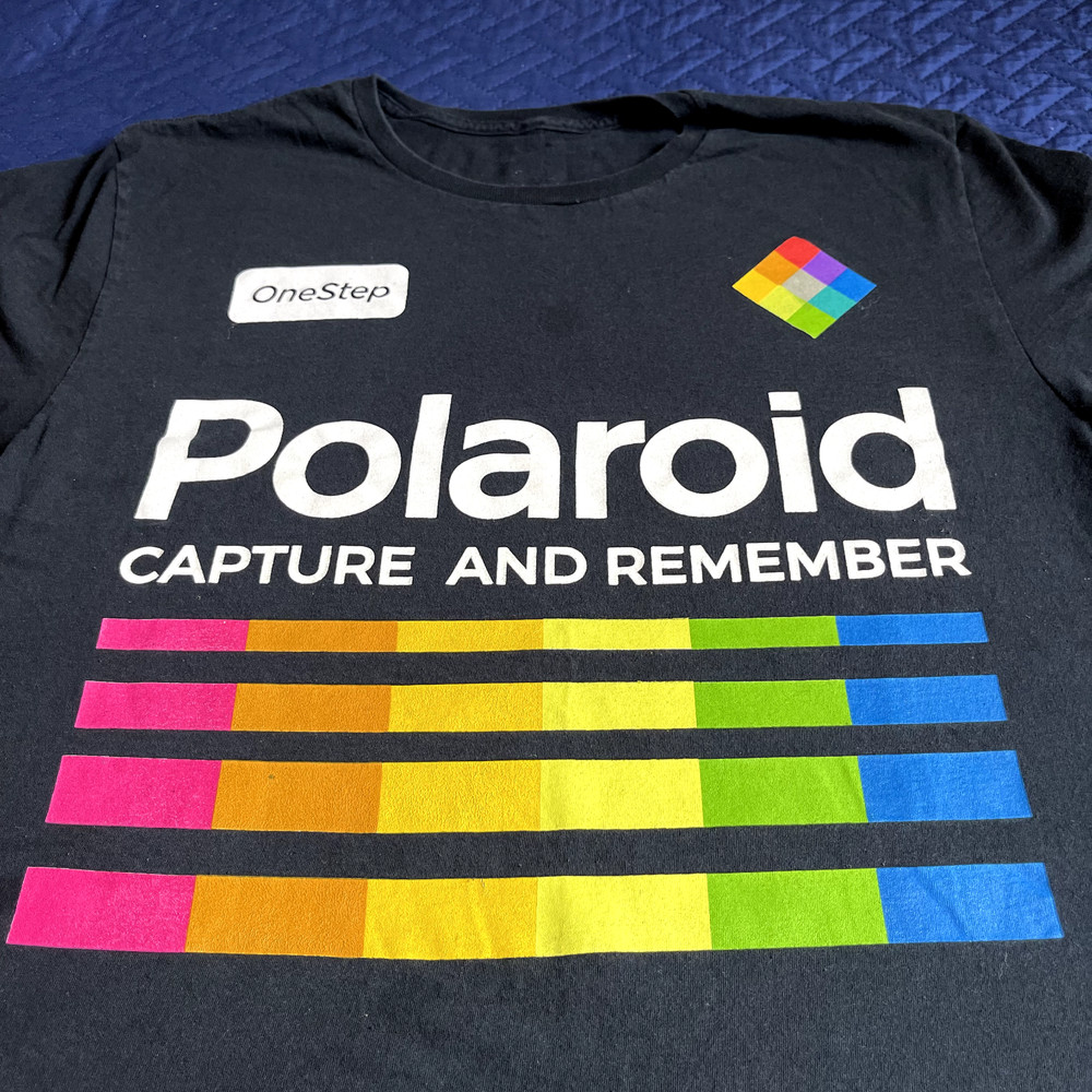 Polaroid black t shirt Adult L