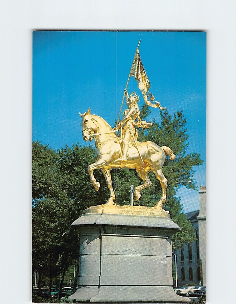 Postcard Joan of Arc Statue Philadelphia Pennsylvania USA