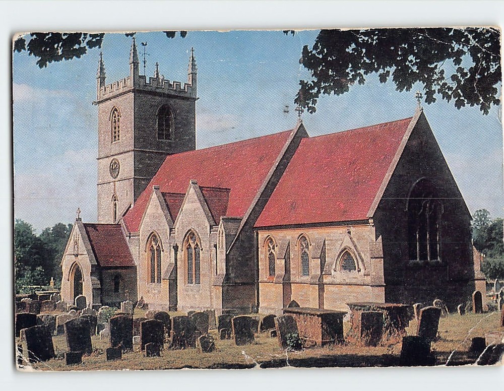 Postcard St. martin's Church Bladon Woodstock Oxfordshire England