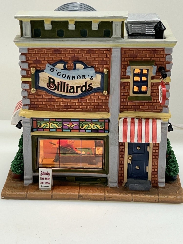 Lemax OConnors Billiards 2012 Retired Collectible with Light and Sign Mint