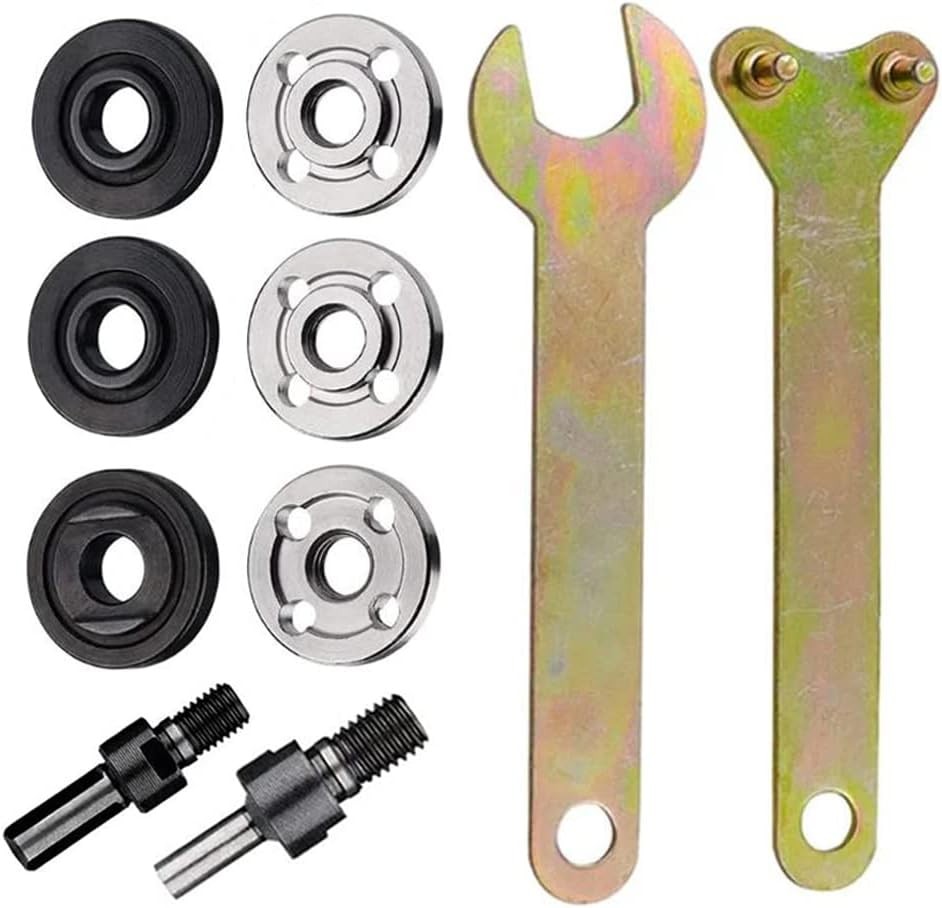 6mm & 10mm Arbor Angle Grinder Adapter with 2 Spanners for Drills
