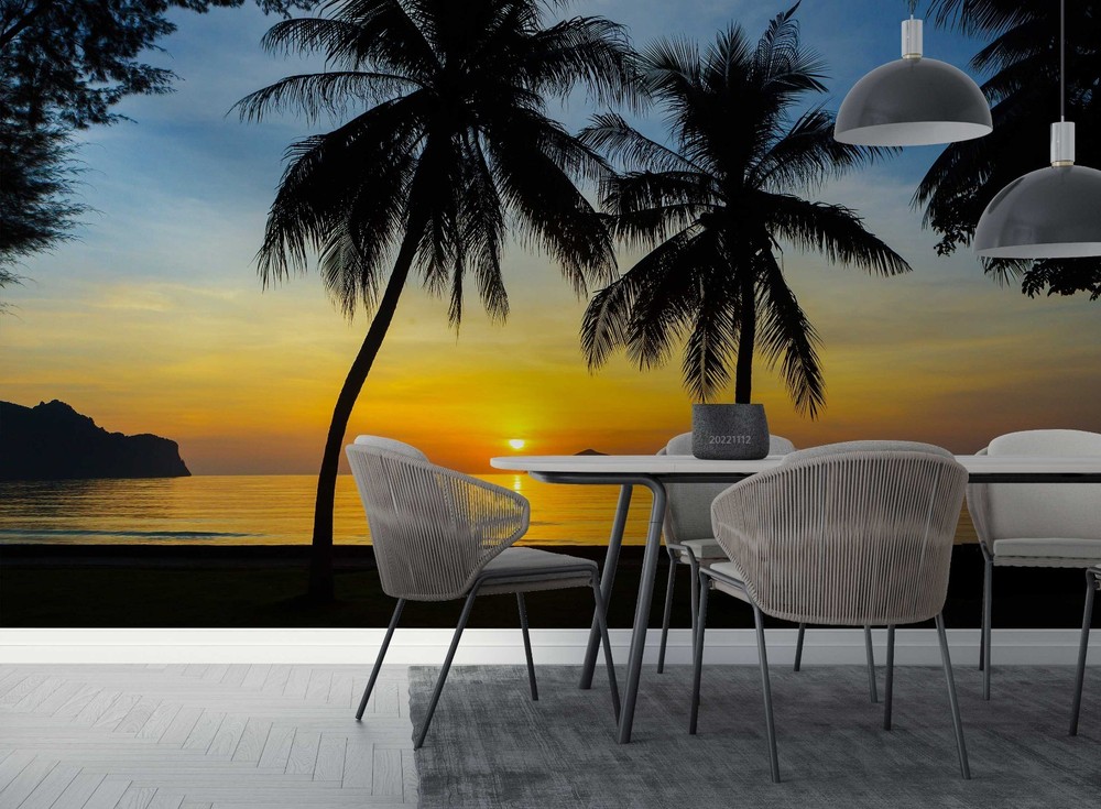 3D Tropical Sea Sunrise Landscape Wall Murals Wallpaper Murals Wall Sticker