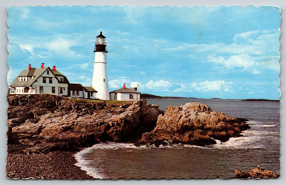 Maine Portland Headlight Lighthouse Postcard, C3