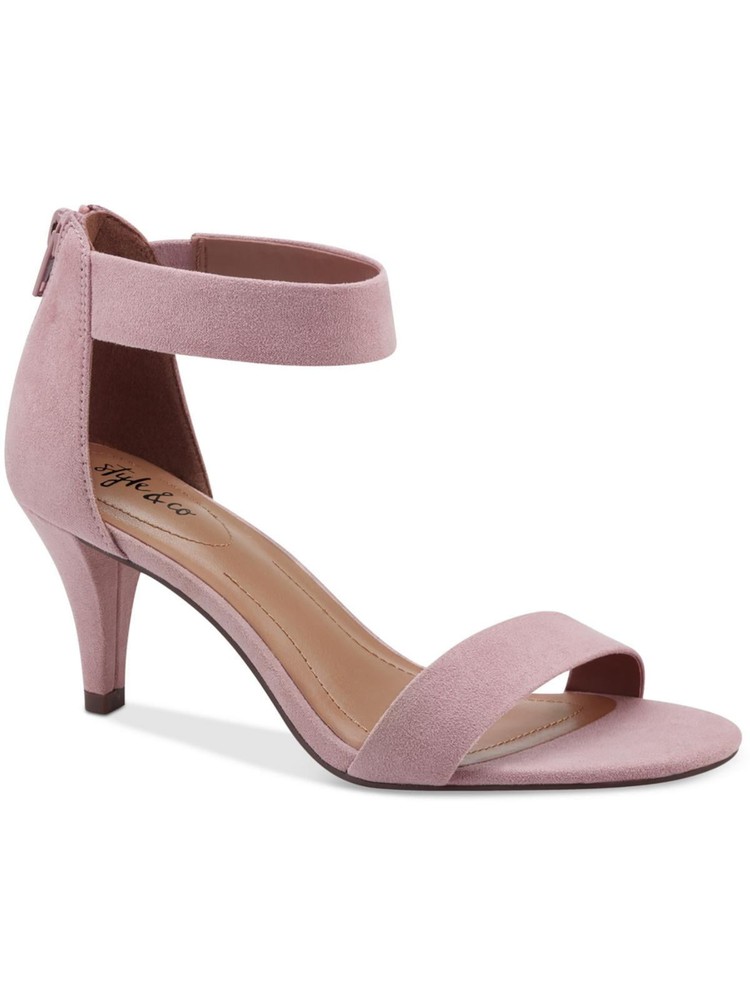 STYLE & COMPANY Womens Pink Padded Paycee Open Toe Stiletto Heeled Sandal 9 M