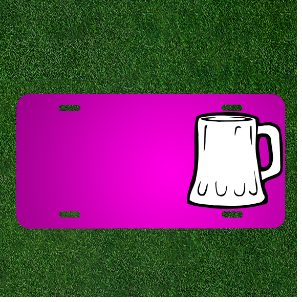 Personalized Custom Beer Black Glass License Plate with Names – Add Your Unique Touch