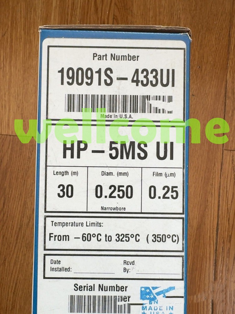 New Agilent 19091S-433UI Gas Chromatography Columns Fast Shipping FedEx or DHL