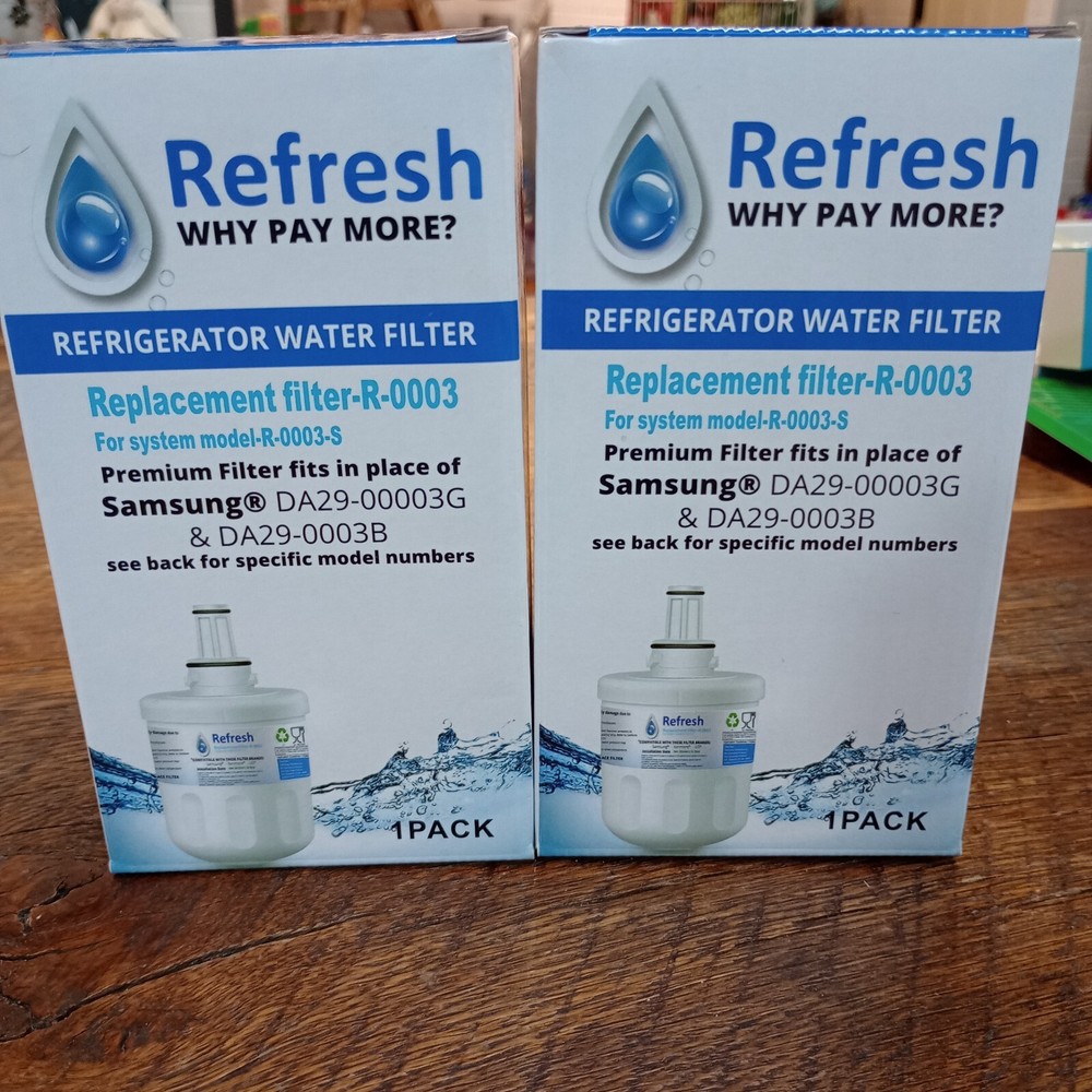 Refresh Refrigerator Water Replacement Filter R-0003; Lot Of 2