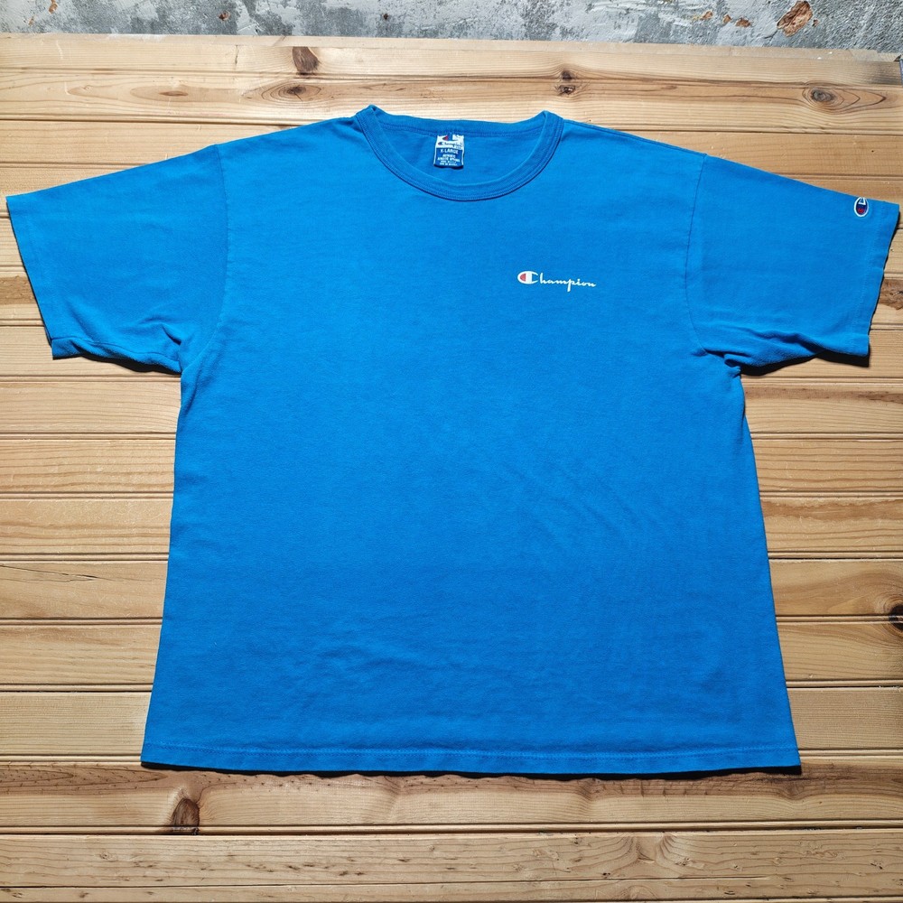 Vintage 90s Champion Script Embroidered Logo Sports Graphic T-Shirt USA - XL