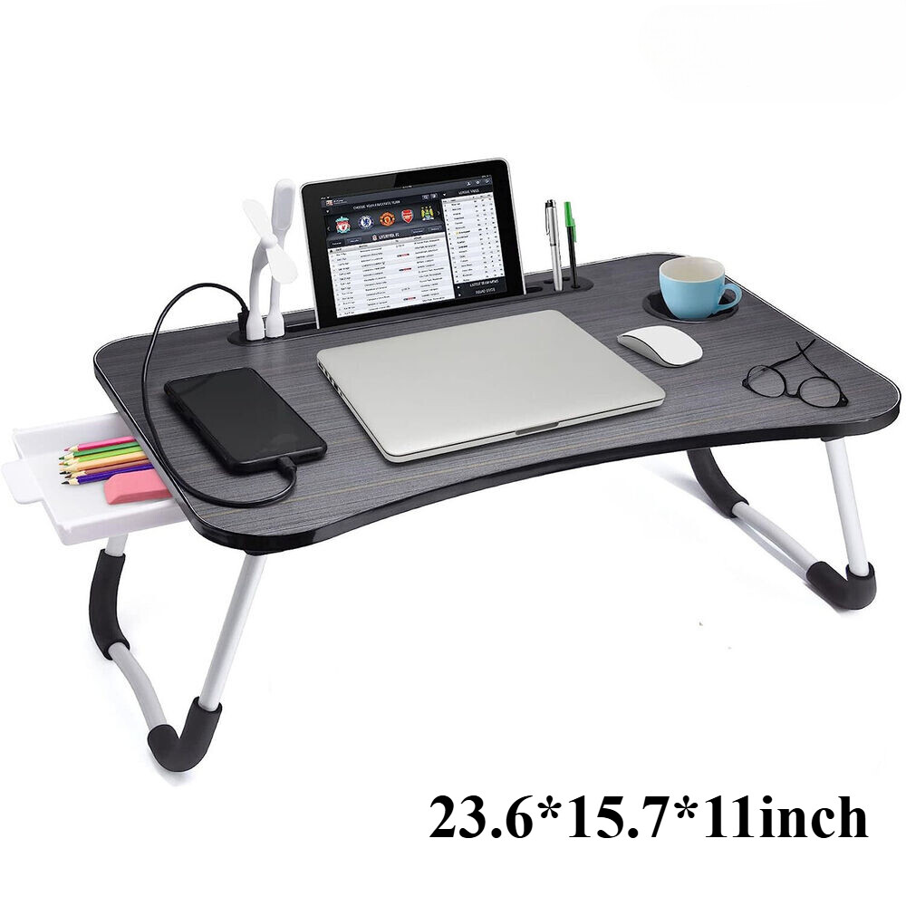 Laptop Desk,Laptop Bed Stand Foldable,Laptop Table Folding Breakfast Tray,Black