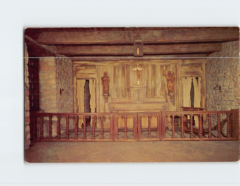 Postcard Interior Jesuit Chapel French Castle Old Fort Niagara New York USA