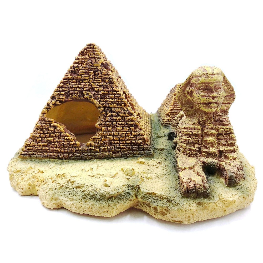 Aquarium Decor Castle Shipwreck Ornament Underwater Landscape(Egyptian Pyramid)