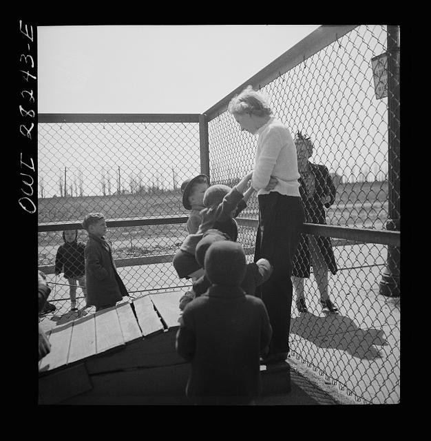 Buffalo New York 1943 Lakeview Nursery School Mother Picking Up Child