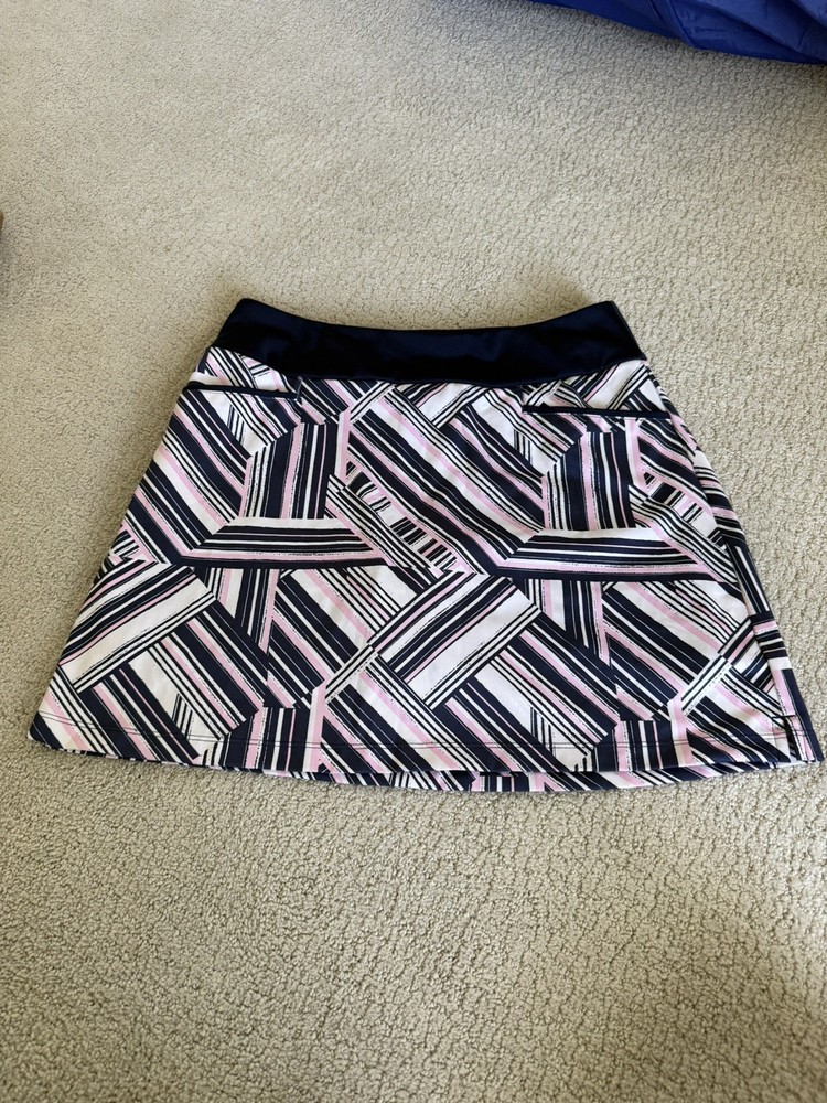 Adidas Women's Pink Blue Golf Skort Athletic Mini Skirt Size Small