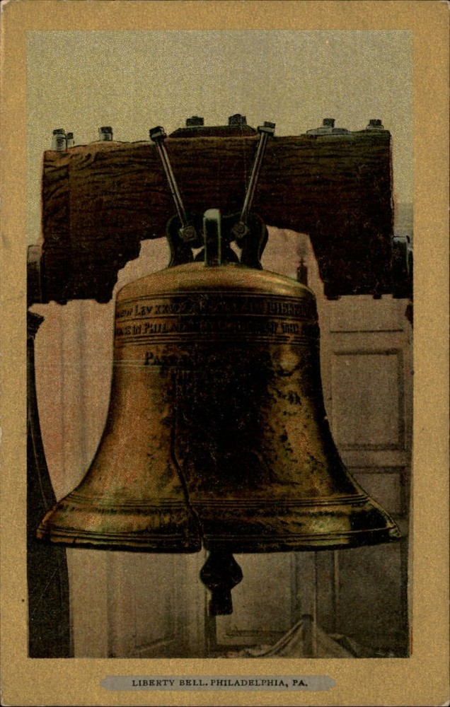 Liberty Bell  Ullman Gold Border  Philadelphia Pennsylvania ~ c1905 UDB postcard