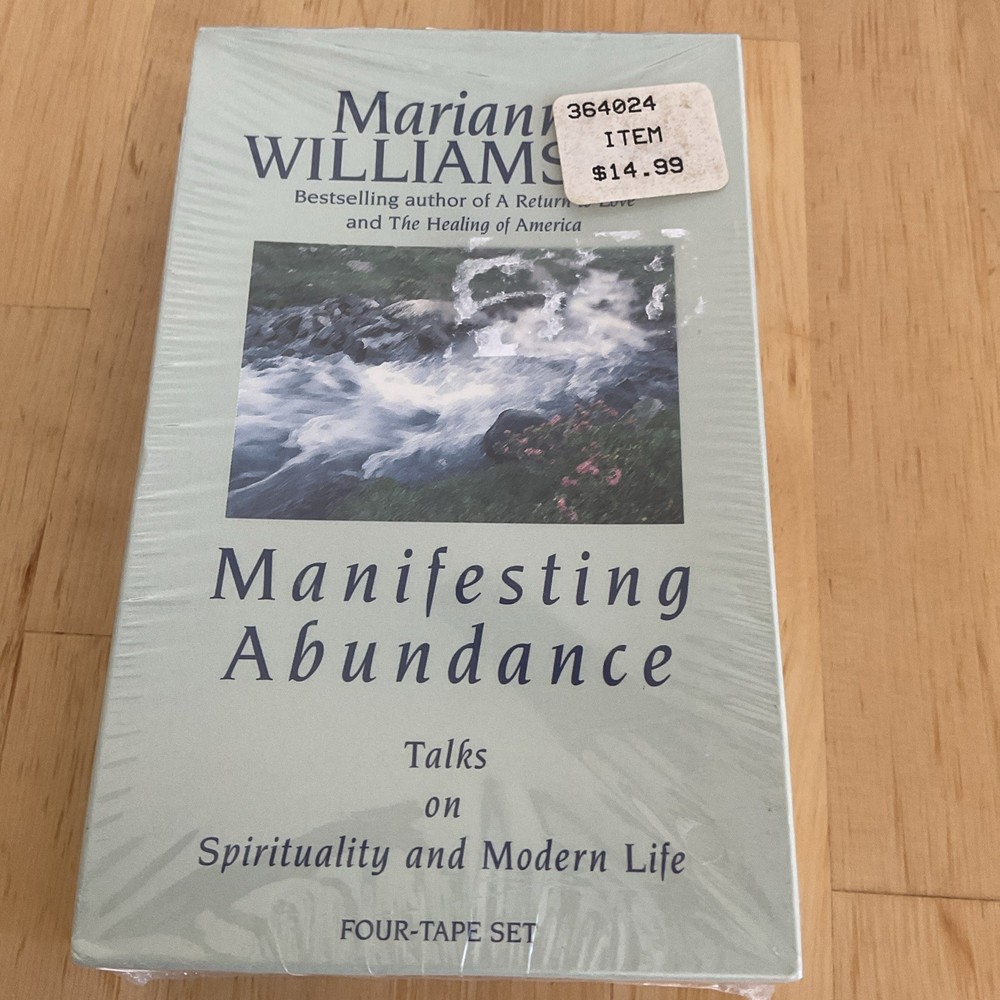 Manifesting Abundance by Marianne Williamson 4-Cassette Tape Set/ NEW, SEALED