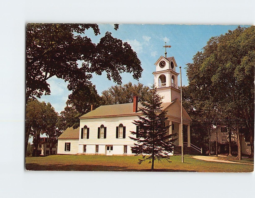 Postcard First Baptist Church Paris Hill Maine