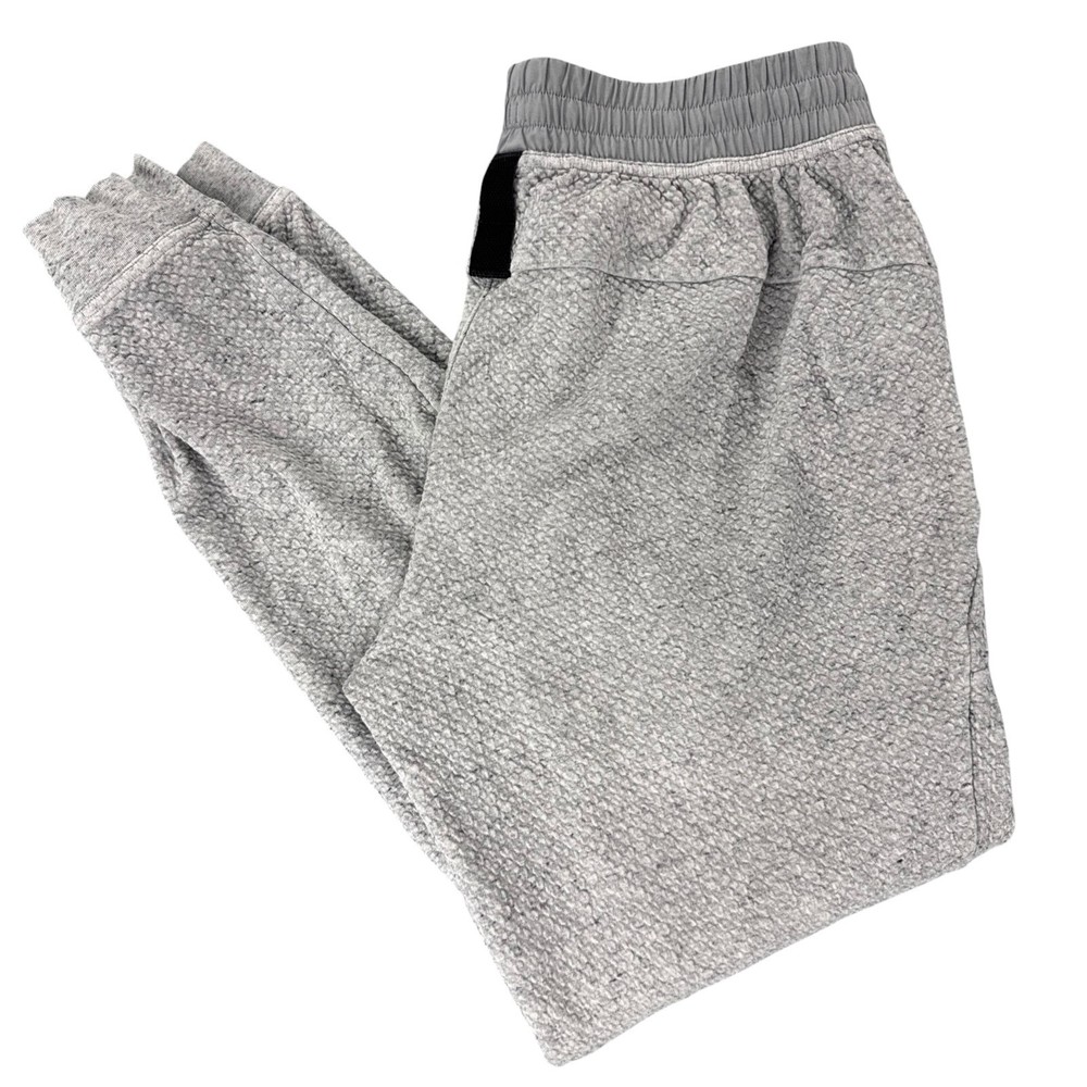 Lululemon Mens At Ease Joggers Pant Textured Double Knit Heather Gray Size S