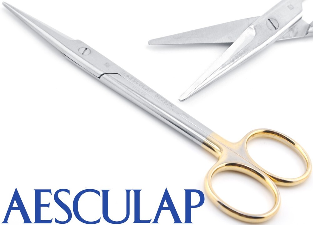 AESCULAP BC252R Mayo Dissecting beveled Blade STR B/B Straight TC Scissors 6.75