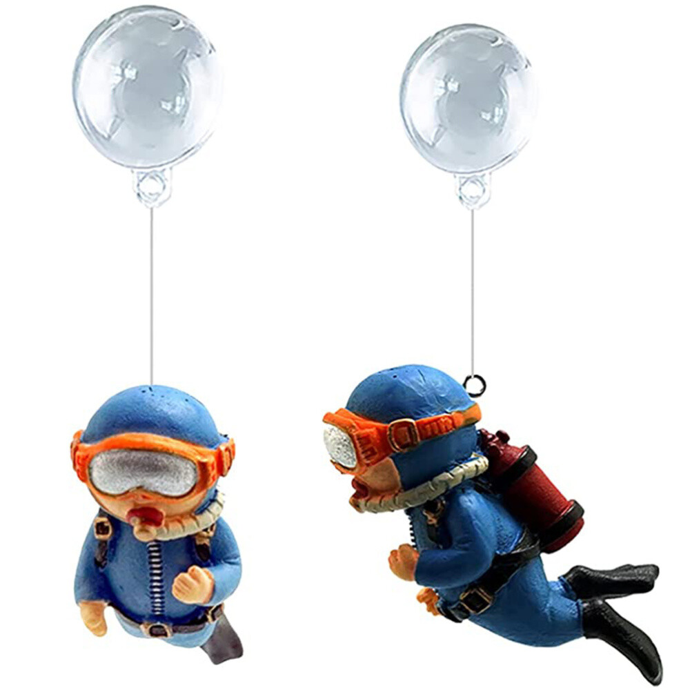 2Pcs Fish Tank Diver Models for Aquarium Decor and Gifts