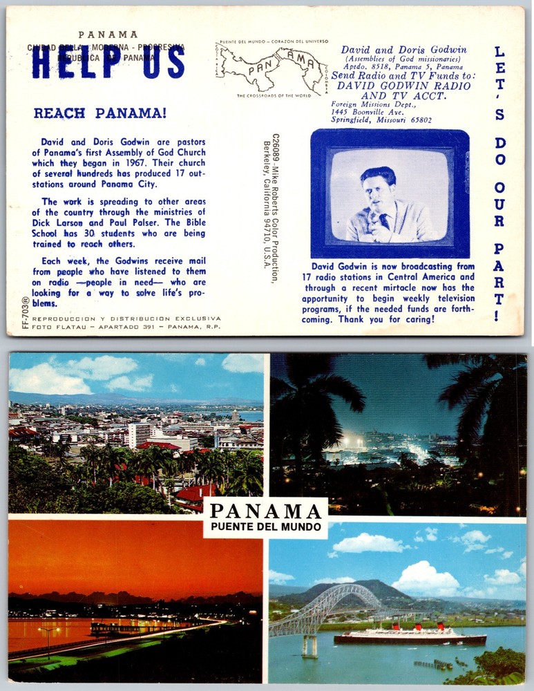Panama Puente Del Mundo Postcard