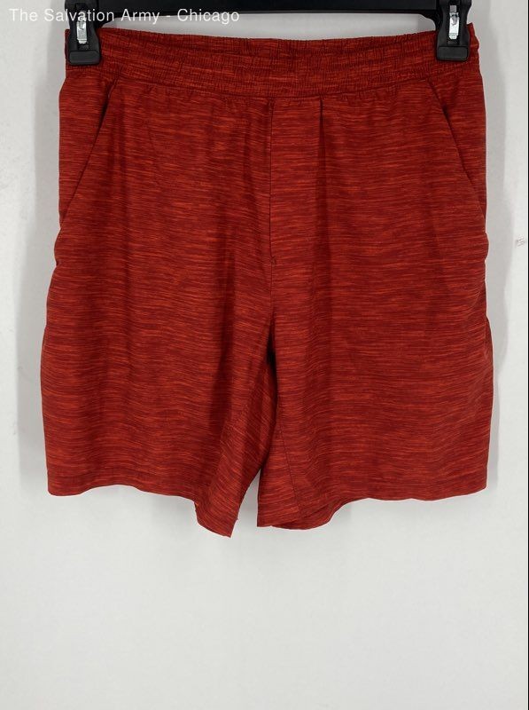 Lululemon Mens Orange Heather Elastic Waist Athletic Short Size Medium