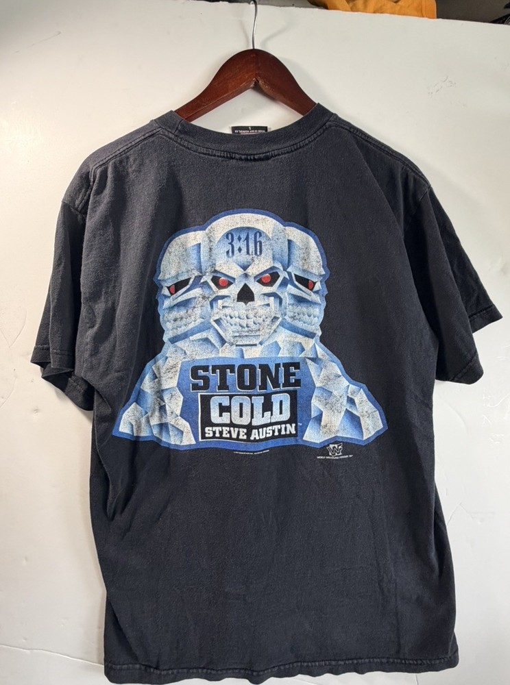 VINTAGE WWF 1997 T SHIRT tee STONE COLD STEVE AUSTIN 3:16  L