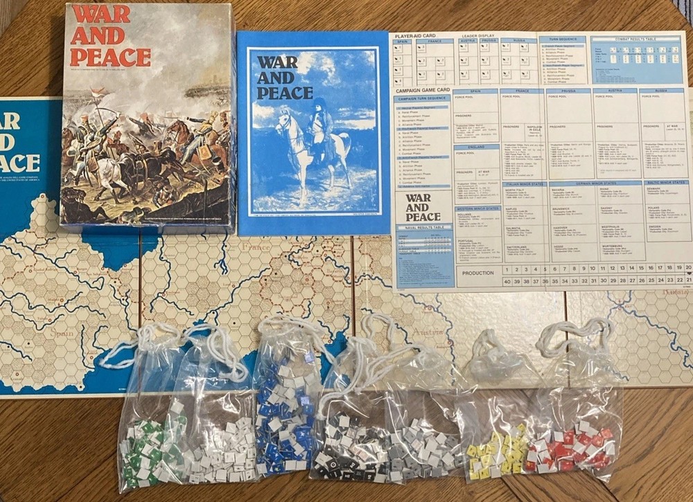 PUNCHED 1980 War and Peace Board Game Avalon Hill 827